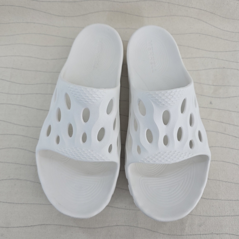 Merrell Unisex Hydro Slide Slip On White Lightweight Slide Sandals Sz 8.5 M/10 W - Picture 3 of 10
